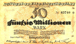 ALLEMAGNE  50 MILLIONEN  MARK 1923. - 50 Millionen Mark