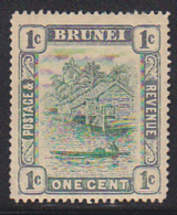 Brunei 1907 1c River Scene Colors Reversed. Scott 13. - Brunei (...-1984)