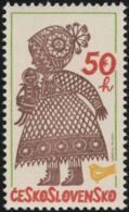 Czechoslovakia / Stamps (1980) 2449: Notching Graphics (little Girl In Costumes Chod); Painter: Kornelie Nemeckova - Muñecas