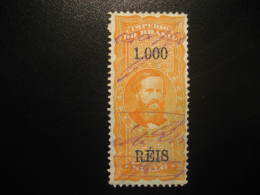 1000 Reis Imperio Sello Revenue Fiscal Tax Postage Due Official Brazil Brasil - Postage Due