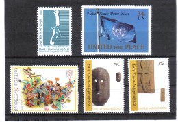 GEO434 UNO NEW YORK 2001  MICHL  880 + 888 + 890/91 + 894/95  ** Postfrisch SIEHE ABBILDUNG - Nuovi