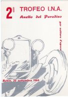 Sport - SCHIO - 2° Trofeo I.N.A. = Anello Del Paradiso = 1964  - - Rallyes