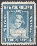 Newfoundland. 1941-4 KGVI. P12½. 4c Used SG 279 - 1908-1947