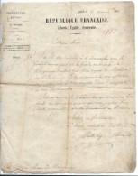 Démarche Garde  Nationale /Warennes/ Ministére De L'Intérieur/Préfecture Du NordCitoyen-Maire/Lille /Nord/ 1848   DIP207 - Diploma's En Schoolrapporten