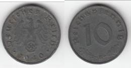 **** ALLEMAGNE - GERMANY - 10 REICHSPFENNIG 1940 B - 3ème REICH - THIRD REICH - ZINC **** EN ACHAT IMMEDIAT - 10 Reichspfennig