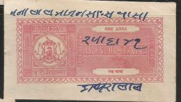 BUNDI State One Anna  Court Fee Type 12 K&M, As Per Scan  Inde Indien India Fiscaux Fiscal Revenue - Bundi