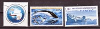 TAAF 385 387 389 Vol Twin Otter Iceberg Dauphins  Neuf ** MNH Sin Charmela Faciale 2.95 - Neufs