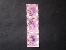 STAMPS HONG KONG 1954 Queen Elizabeth II 2 $ X 3 PEZZI !! Décalque De Couleur Partielle - Used Stamps