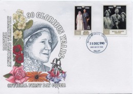 British Antarctic Territory First Day Cover To Commemorate The Queen Mother’s 90th Birthday - FDC