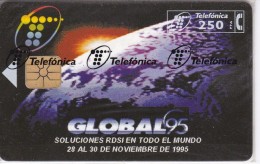 G-009 TARJETA DE ESPAÑA DE GLOBAL'95  TIRADA 6100 Y FECHA 11/95 (NUEVA-MINT) - Emisiones Gratuitas