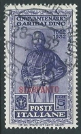 1932 EGEO SCARPANTO USATO GARIBALDI 5 LIRE - U27-6 - Egée (Scarpanto)