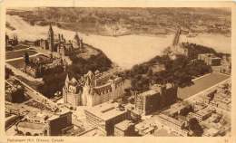 Sepia Illustrated Postcard  Parliament Hill, Ottawa #51  Unused - 1903-1954 Rois