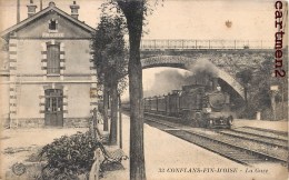 CONFLANS-FIN-D'OISE LA GARE TRAIN LOCOMOTIVE 78 YVELINES - Conflans Saint Honorine