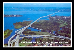 Evergreen Point Floating Bridge / Postcard Not Circulated - Seattle