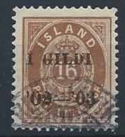 Islande 1902 N° 28 A Oblitéré - Usados