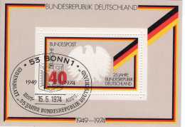 Bund Block 10 25 Jahre Bundesrepublik 5 Stück / Items Used Gestempelt (ESST) - 1959-1980