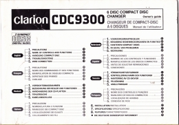 MANUALE D' USO - CLARION CDC9300 - Collectors Manuals