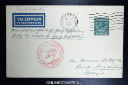 Graf Zeppelin LZ 127 1935, 4. Südamerikafahrt Sieger 296  Zuleitungspost - Brieven En Documenten