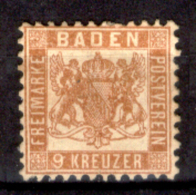 Germania-F330 - Baden 1862-64 - Y&T N. 19a (sg), Privo Di Difetti Occulti - - Postfris