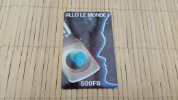 Prepaidcard Belgium Allo Le Monde 500 Bef    Used Rare - GSM, Cartes Prepayées & Recharges