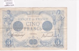 Billet De 5 Francs Bleu TTB+ Du 25/01/1917 VERSEAU - O.16118 Alph 696 @ N° Fayette : 2.47 Date Plus Rare !!! - 5 F 1912-1917 ''Bleu''