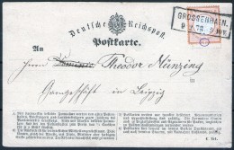 Grossenhain 9.2.1873 Mit 1/2 Groschen Orange DR Nr. 18 Mit Abart Nach Leipzig - Briefe U. Dokumente