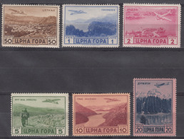 Italy Occupation Of Montenegro Airmail 1943 Mi#62-67 Sassone#A26-A31 Mint Hinged - Montenegro