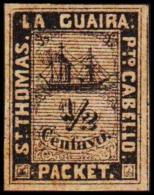 1868-1869. SAN TOMAS LA GUIRA Pto CABELLO. PACKET. ½ CENTAVO. Second Issue. With Lines ... (Michel: FACIT LG 35) - JF193 - Deens West-Indië