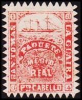 1864. SAN TOMAS LA GUIRA Pto CABELLO. PAQUETE MEDIO REAL.  (Michel: FACIT LG 5) - JF193826 - Danish West Indies