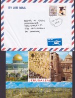 Israel PAR AVION Label Kibbutz DALIYYA 2014? Cover & Card Lettera & Cartolina Denmark Bird Vogel Oiseau - Lettres & Documents
