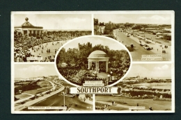 ENGLAND  -  Southport  Multi View  Used Vintage Postcard As Scans - Southport