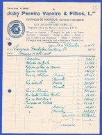 FACTURA, 1940 - JOÃO PEREIRA VAREIRO & FILHOS, Lda. - CIMENTO SECIL, ESTANCIA DE MADEIRAS - RUA DE BORGES GRAÍNHA, LISBO - Portogallo