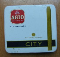 AC - AGIO CITY 20 CIGARS EMPTY TIN BOX - Tabaksdozen (leeg)