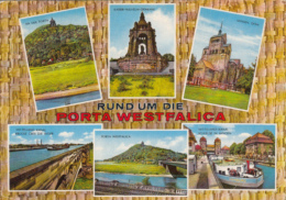 40559- PORTA WESTFALICA- EMPEROR WILHELM MEMORIAL, CATHEDRAL, SHIPS, FORTRESS - Porta Westfalica