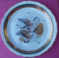 Assiette Décorative Canards Sauvages - Limoges LUNEAU BEON - Limoges (FRA)