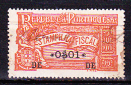 FISCAUX / REVENUES - ESTAMPILHA FISCAL / PORTUGAL - 5 OUT. 1910 - 0$01 - Gebraucht