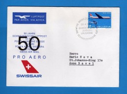 Suisse - Premier Vol Aérien First Flight Cover Lausanne-Zurich Swissair 30/4/1969 .   Vedi Descrizione - Eerste Vluchten