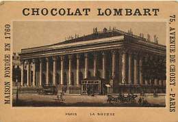 CHROMO 150416 - CHOCOLAT LOMBART - Paris La Bourse - Au Fidèle Berger - Lombart