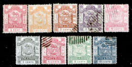 Borneo-del-Nord-005 - 1889-92: Y&T N. 34/42 (+/sg/o), Privi Di Difetti Occulti. - North Borneo (...-1963)