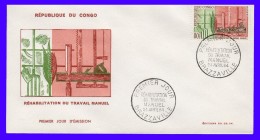 Congo Brazzaville  FDC  Réhabilitation Du Travail Manuel 1964 - FDC