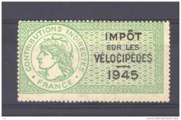 France  -  Fiscaux  -  1945  :  Yv  VL  3  **  Impot Sur Les Vélocipèdes - Stamps