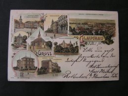 == Glauchau Sachsen , Litho 1989 - Glauchau