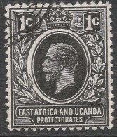 East Africa & Uganda Protectorates. 1912-21 KGV. 1c Used. Mult Crown CA W/M. SG 44 - Herrschaften Von Ostafrika Und Uganda