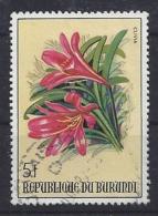 Burundi 1986 Flowers 5f (o) - Oblitérés