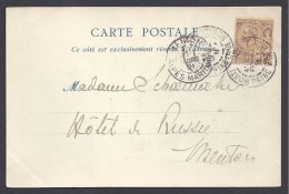 MONACO - N° 14  Sur Carte - Briefe U. Dokumente