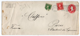 USA--1910-Entier Postal +complt Timbres  De NEW YORK  Pour PARIS-France- Timbres , Cachet MADISON SQUARE N-Y - Covers & Documents