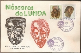 Angola & FDC Masks Of Lunda, Luanda 1976 (604) - Angola