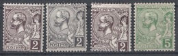 ** MONACO 1885 / 14  - Y.T. N° 3 X12 / 22   - 4 TP NEUFS* (lot172) - Nuevos