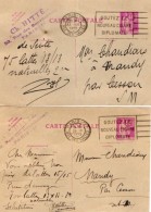 TB 979 - 2 Entiers Postaux Type Carte Postale OB PARIS 117 Pour NANDY Par CESSON - Goutez Le Nouveau Cigare Diplomate - Standard- Und TSC-AK (vor 1995)