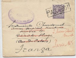 LBL37ETR - COURRIER POSTE EN HAUTE MER MSP "ARLANZA" JUILLET 1922 - Poststempel